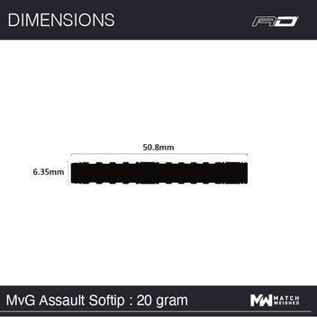 winmau-mvg-assault-fl-chettes-pointe-souple-soft-tip image 7