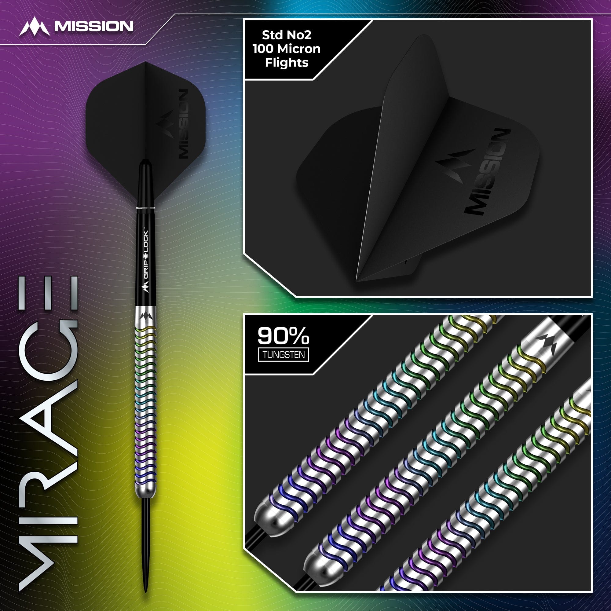 mission-darts-mirage-90-tungst-ne-fl-chettes-pointe-acier-23g image 6