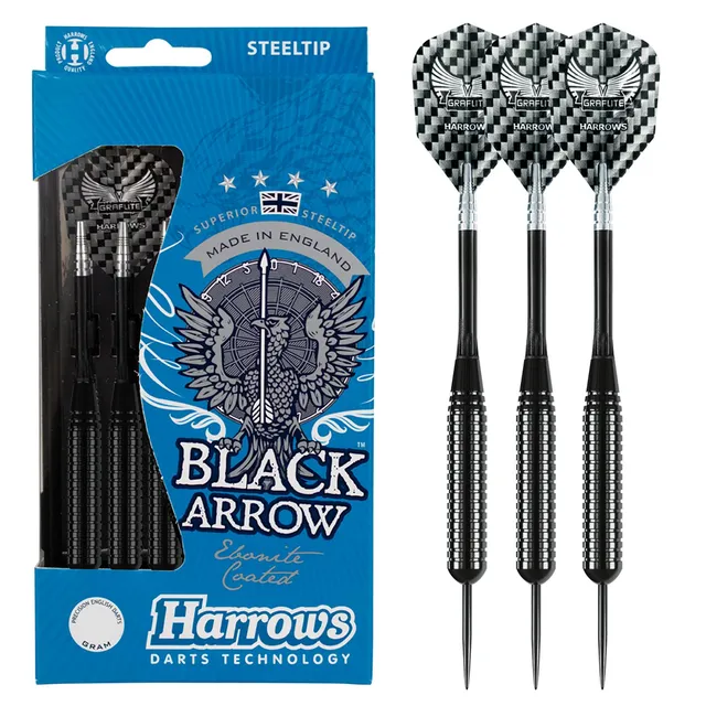 harrows-black-arrow-26g-fl-chettes-pointe-acier-laiton image 1