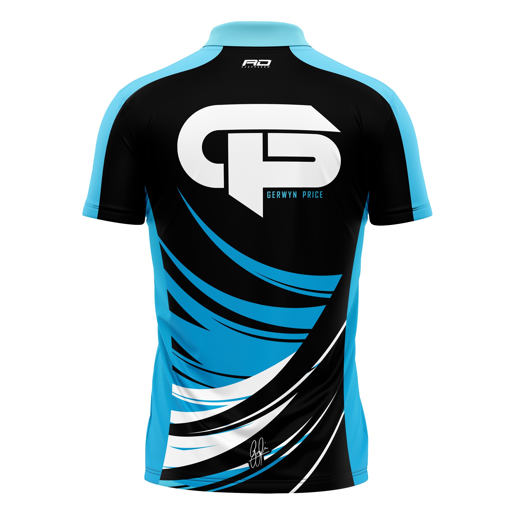 red-dragon-darts-gerwyn-price-player-limited-edition-tour-polo-polo-de-fl-chette image 2