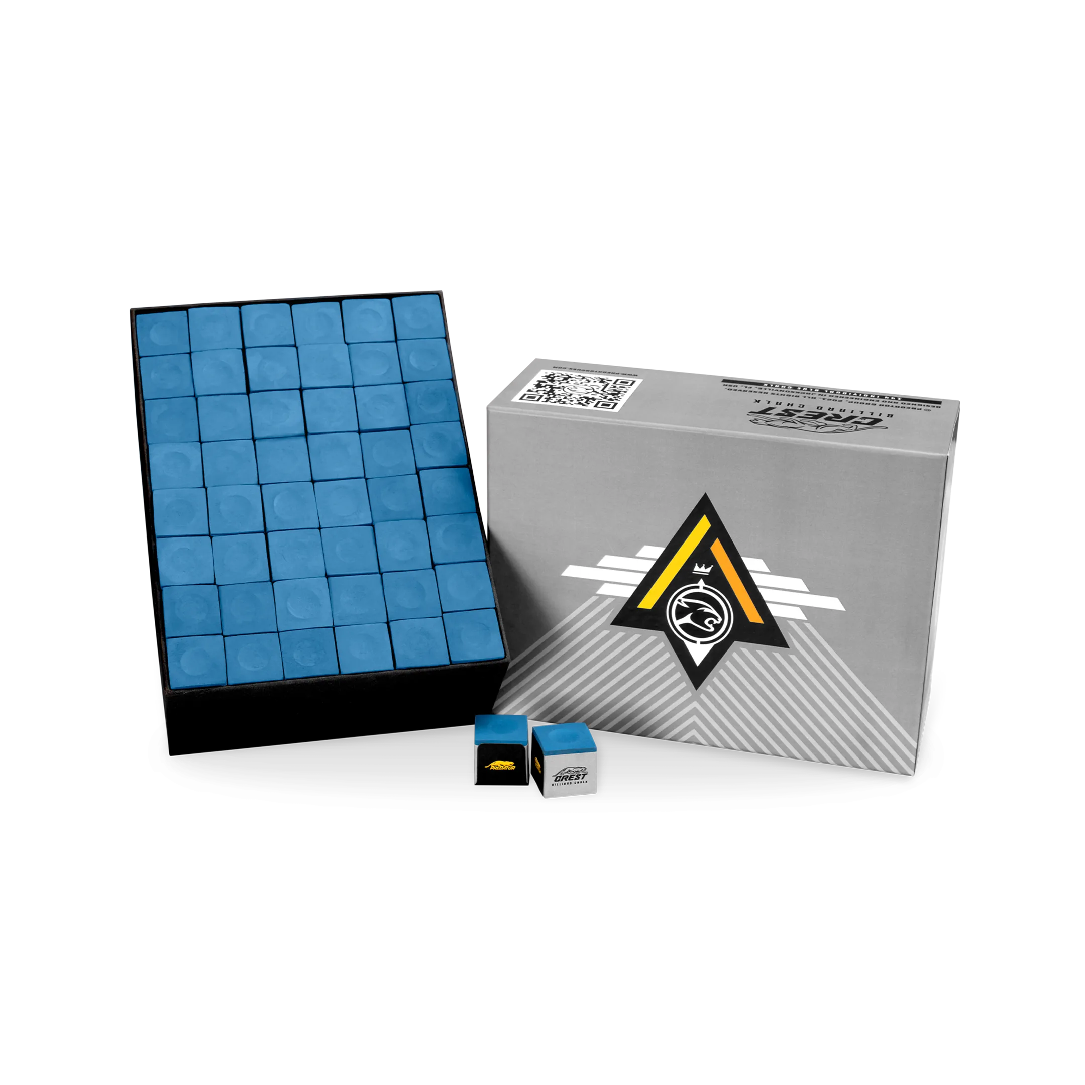 predator-crest-craie-de-billard-bo-te-gross-de-144-cubes image 1