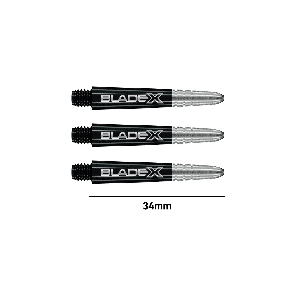 winmau-blade-x-vecta-shafts-tiges-courtes-noir-argent image 1