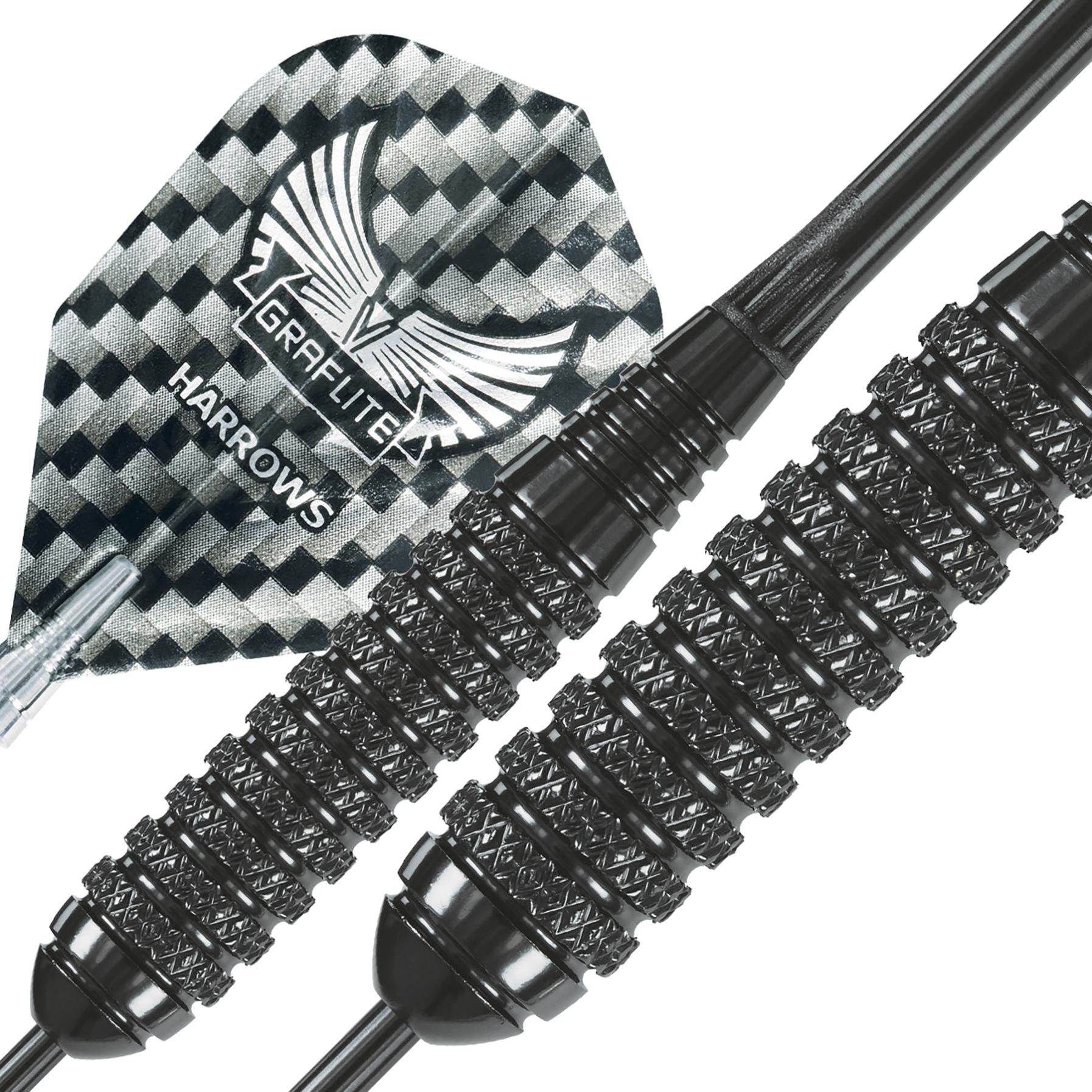 harrows-black-arrow-fl-chettes-pointe-acier-23g-laiton-noir image 3