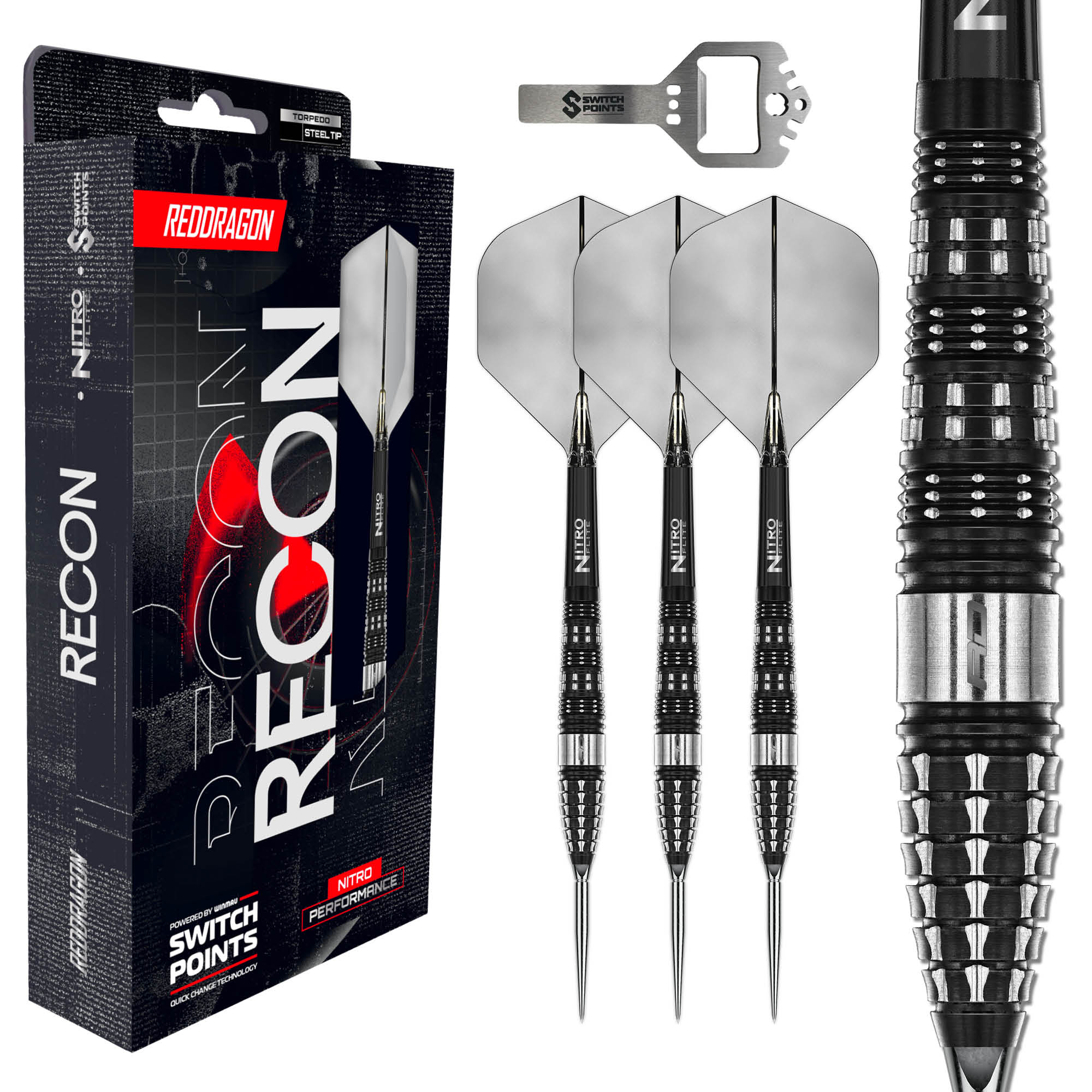red-dragon-darts-recon-90-torpedo-switch-point-fl-chettes-pointe-acier image 3