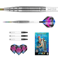 red-dragon-darts-peter-wright-pl15-fl-chettes-acier-bleues image 5
