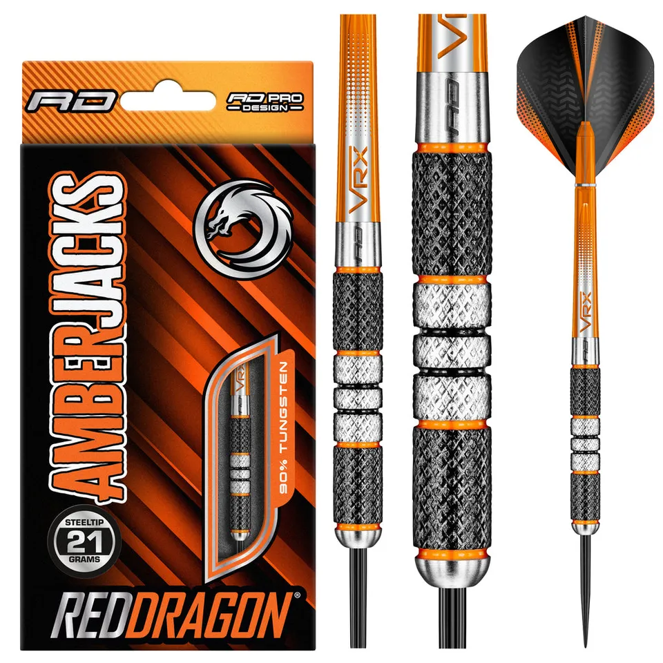 red-dragon-darts-amberjack-2-jeu-de-fl-chettes-black-et-orange image 1