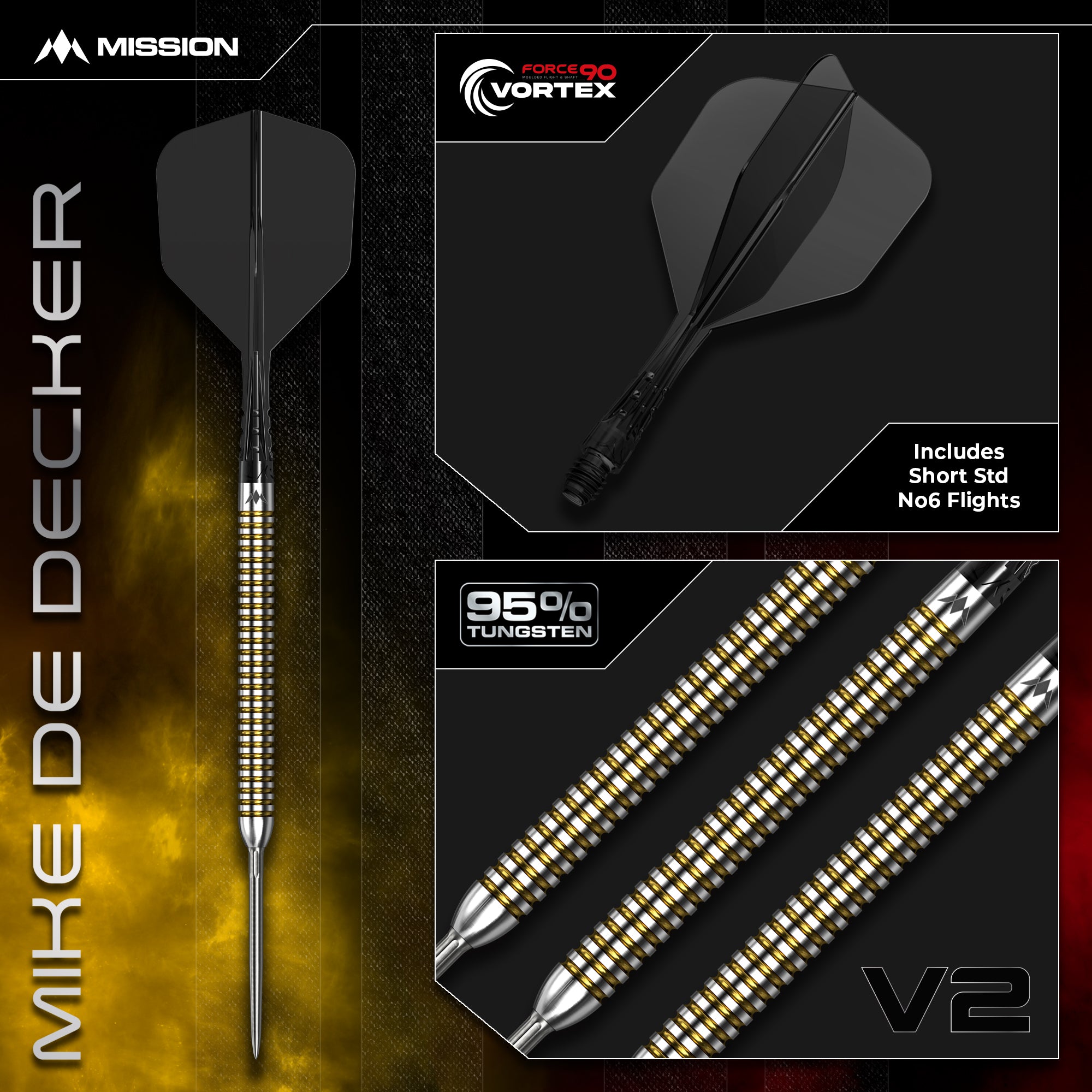 mission-darts-mike-de-decker-v2-fl-chettes-pointe-acier-95-tungst-ne image 5