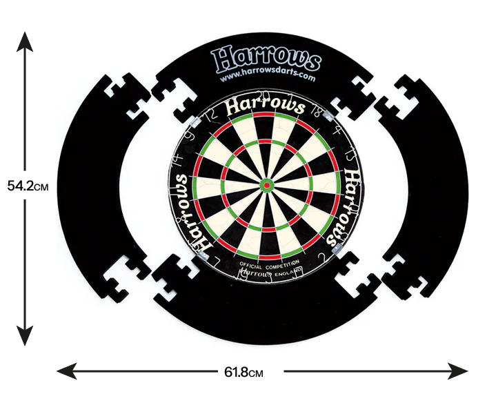 harrows-dartboard-surround-4-pi-ces-protection-murale-noire image 5