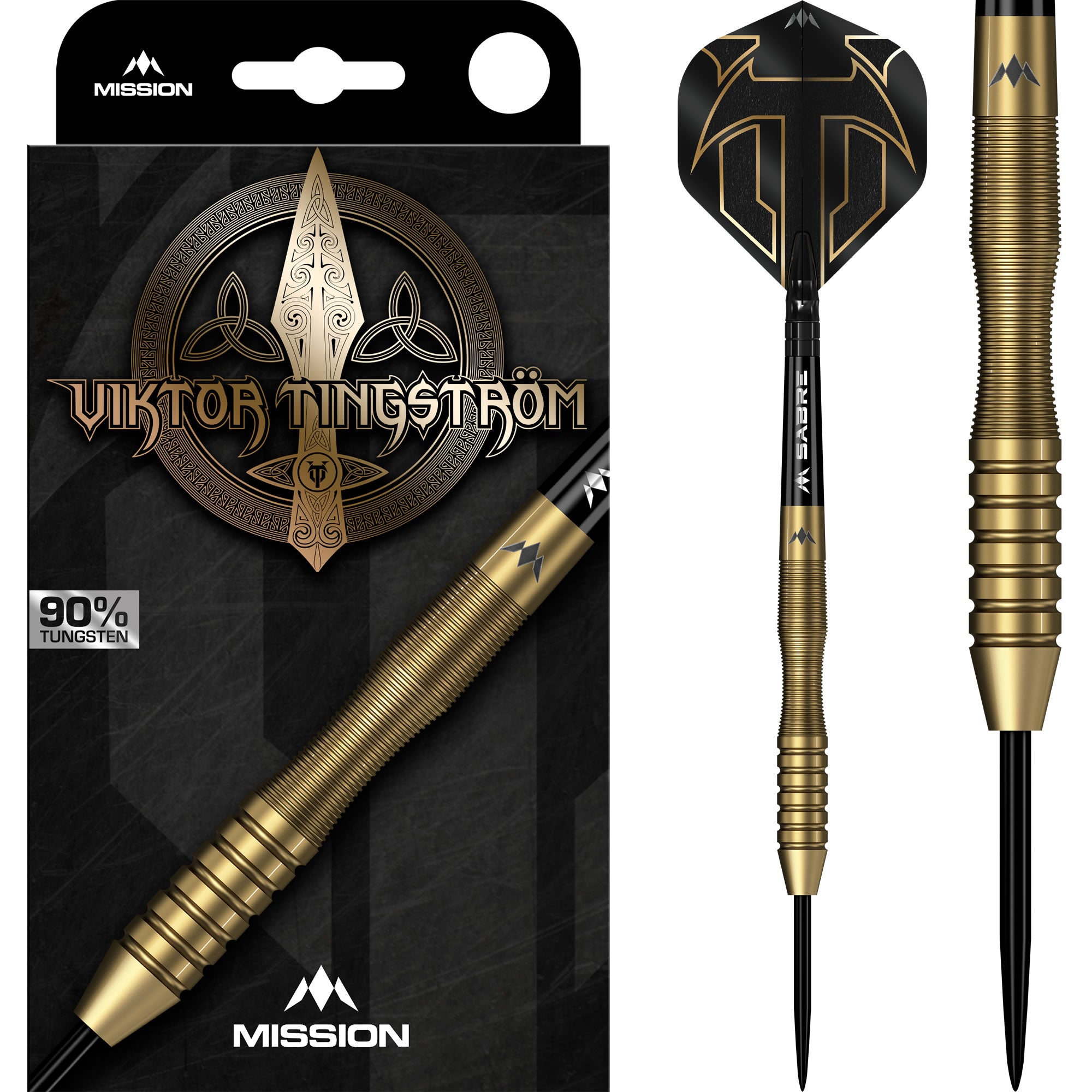 mission-viktor-tingstrom-gold-90-fl-chettes-steel-tip image 1