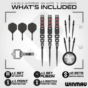 winmau-fornax-90-fl-chettes-pointe-acier-torpedo-switch-point image 3