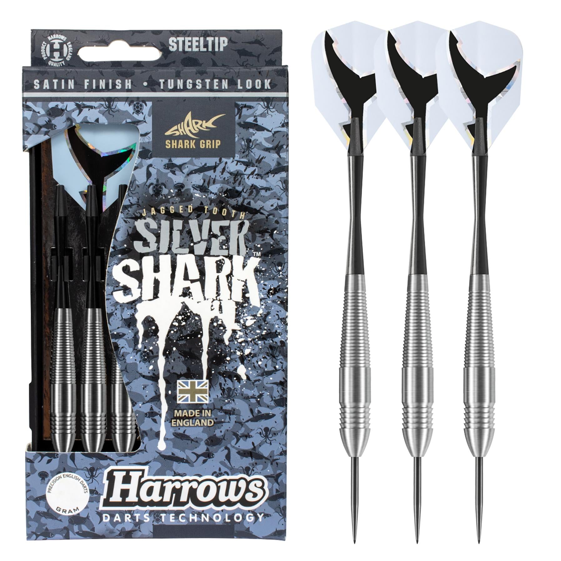 harrows-silver-shark-fl-chettes-pointe-acier image 1