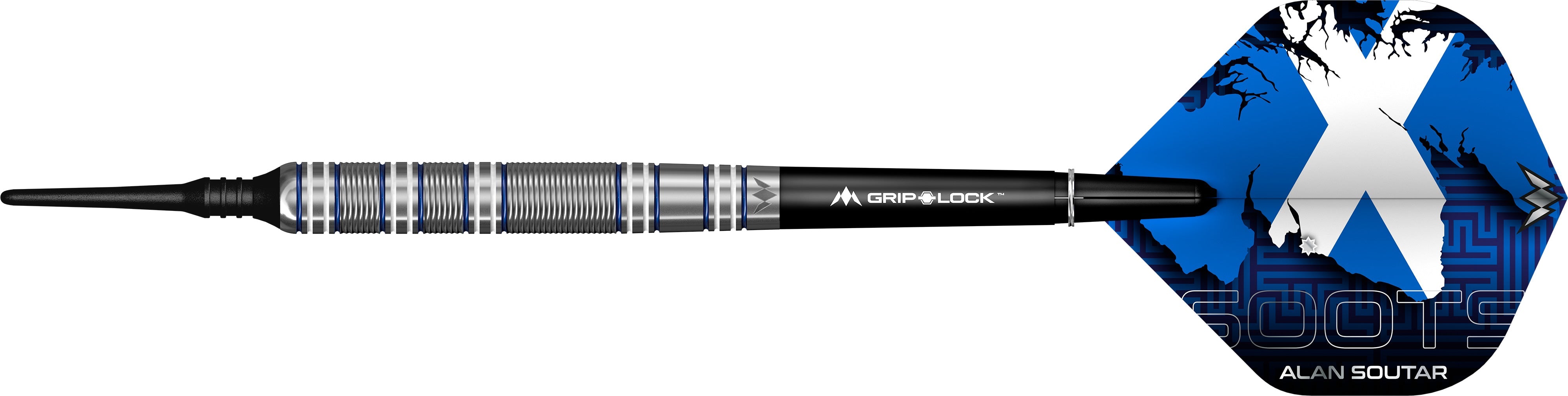 mission-darts-alan-soutar-soft-tip-soots-blue-white-22g-fl-chettes-pointe-souple image 2