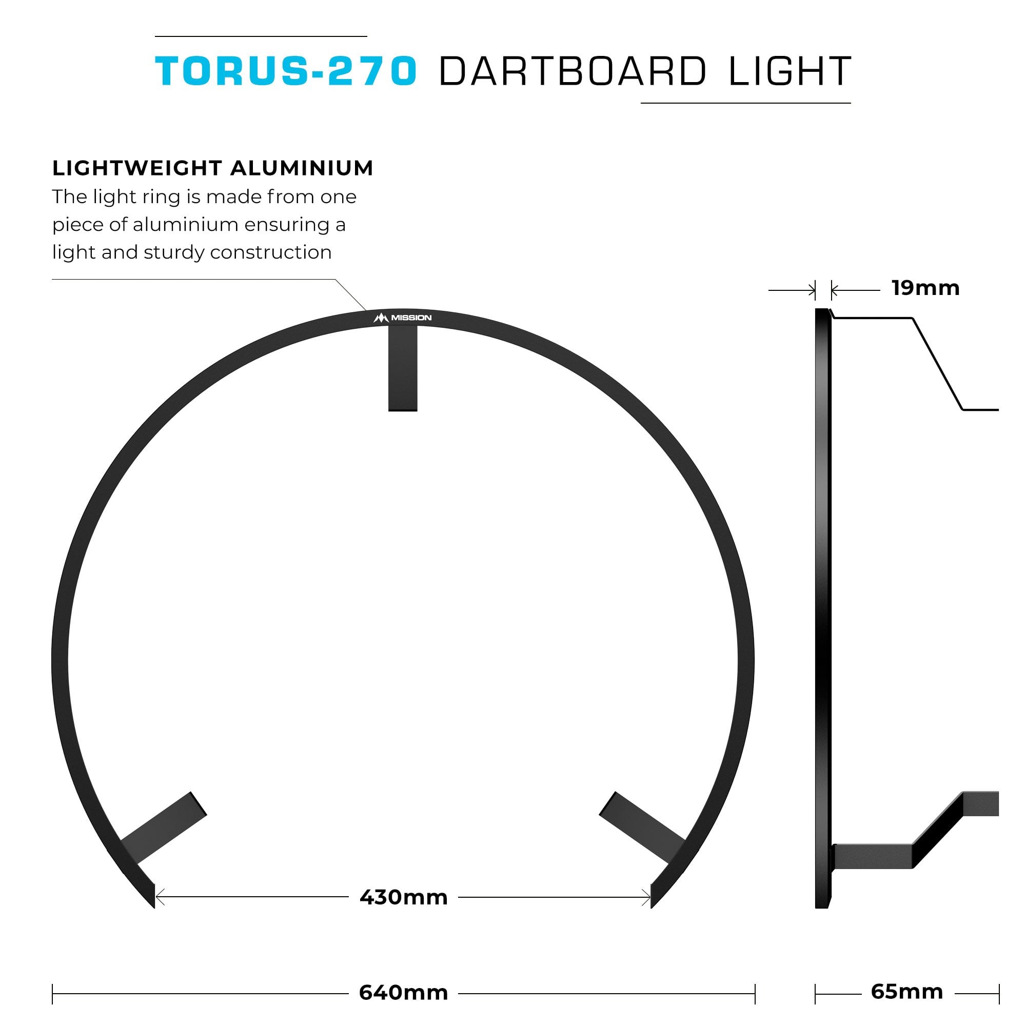 mission-darts-torus-270-clairage-cible-fl-chettes-blanc-vif image 4
