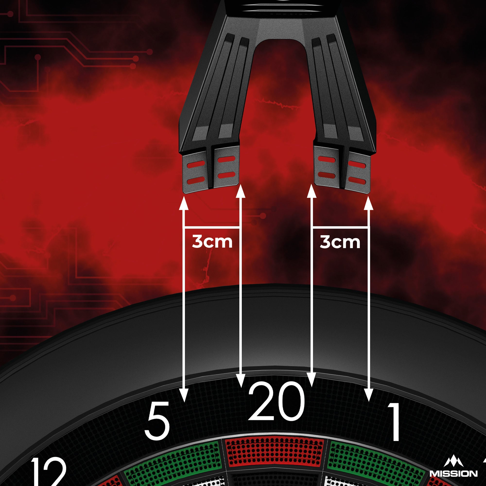 mission-darts-torus-st-clairage-de-cible-pour-cibles-soft-tip-noir-usb-lumi-re-b image 2