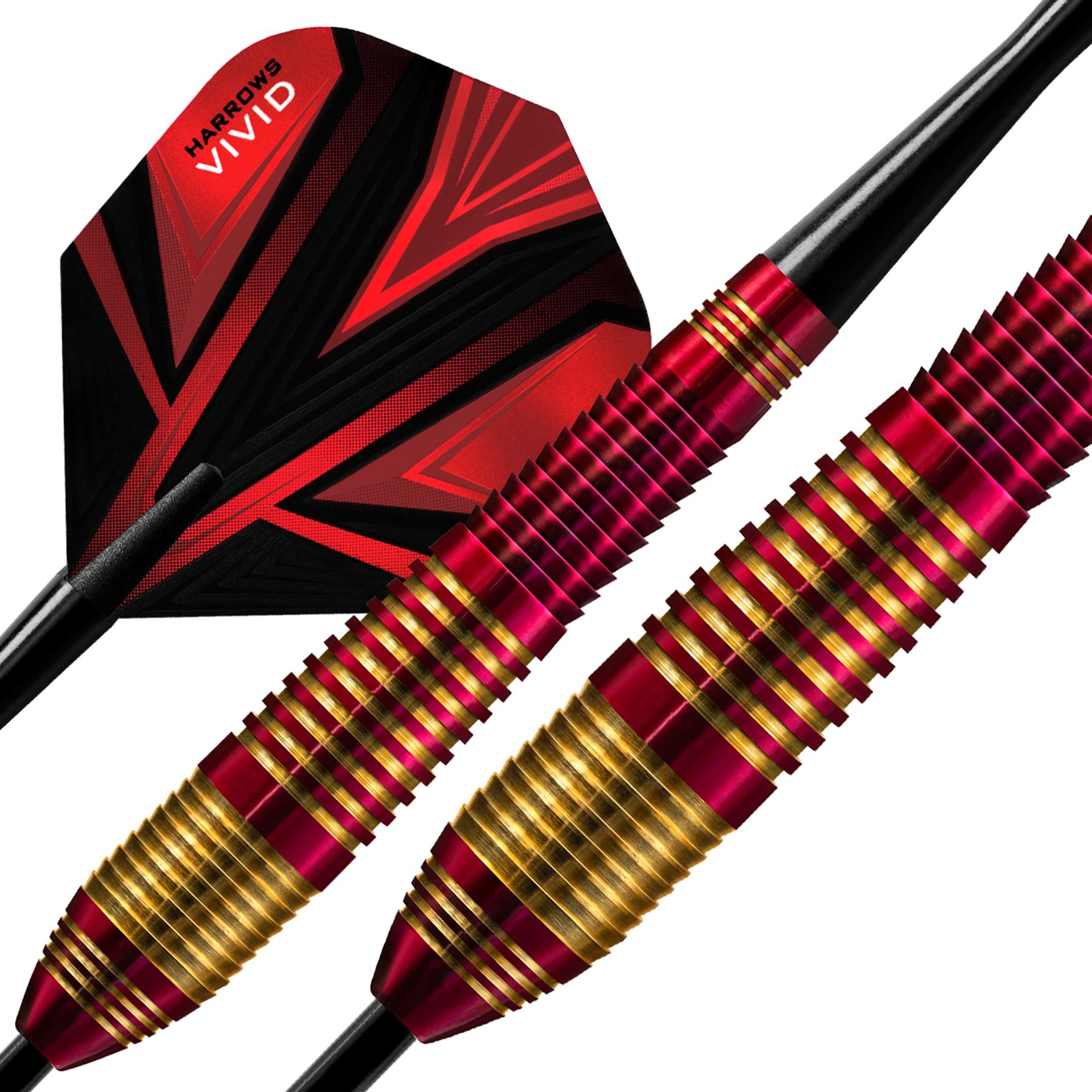 harrows-vivid-brass-rouge-fl-chettes-pointe-acier image 3