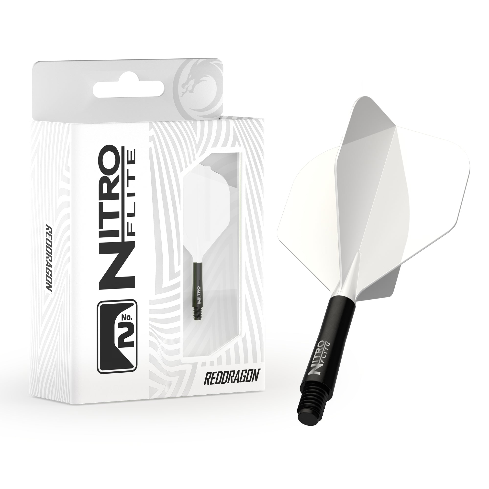 red-dragon-darts-nitro-flite-solid-white-and-black-syst-me-vol-et-tige-int-gr image 1