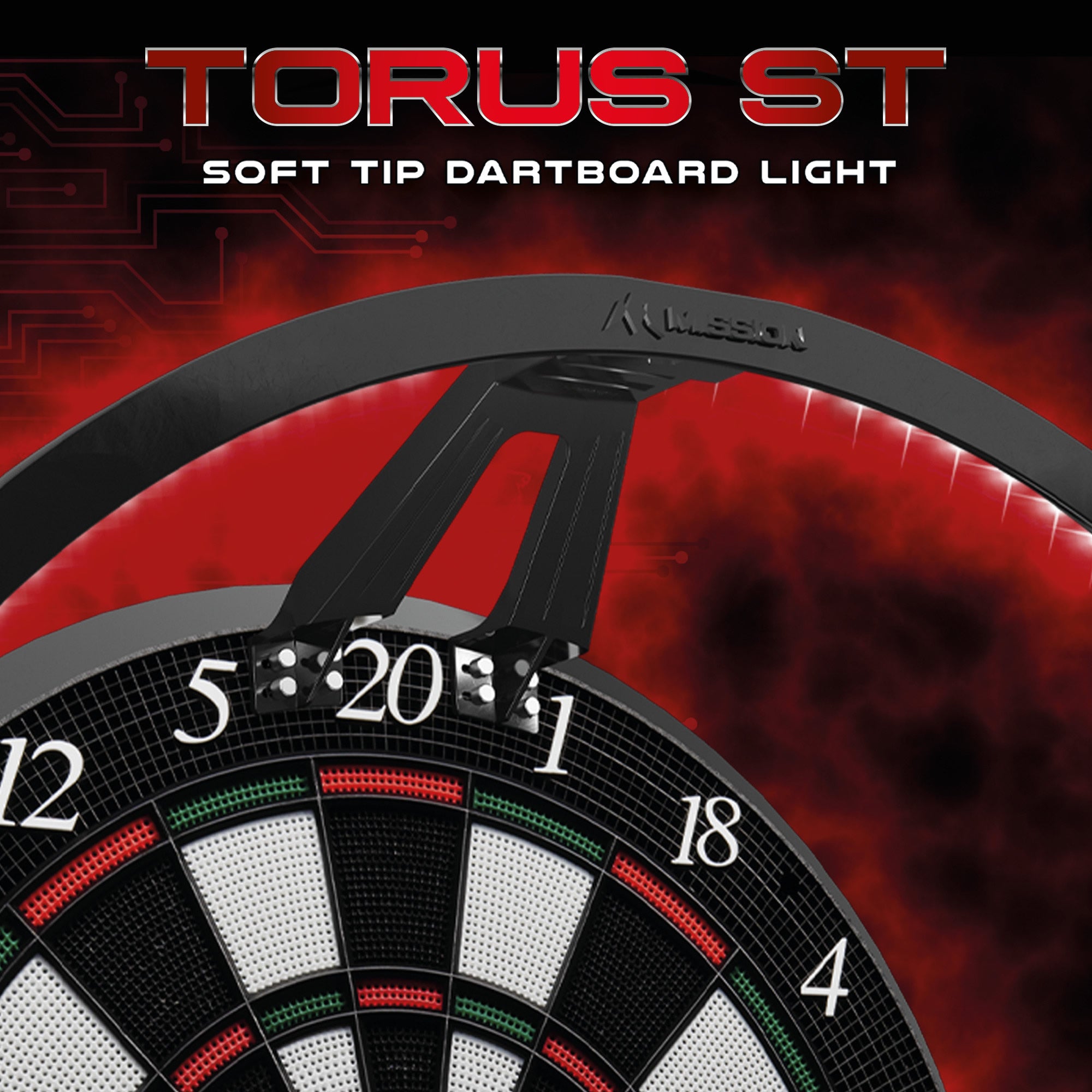 mission-darts-torus-st-clairage-de-cible-pour-cibles-soft-tip-noir-usb-lumi-re-b image 5