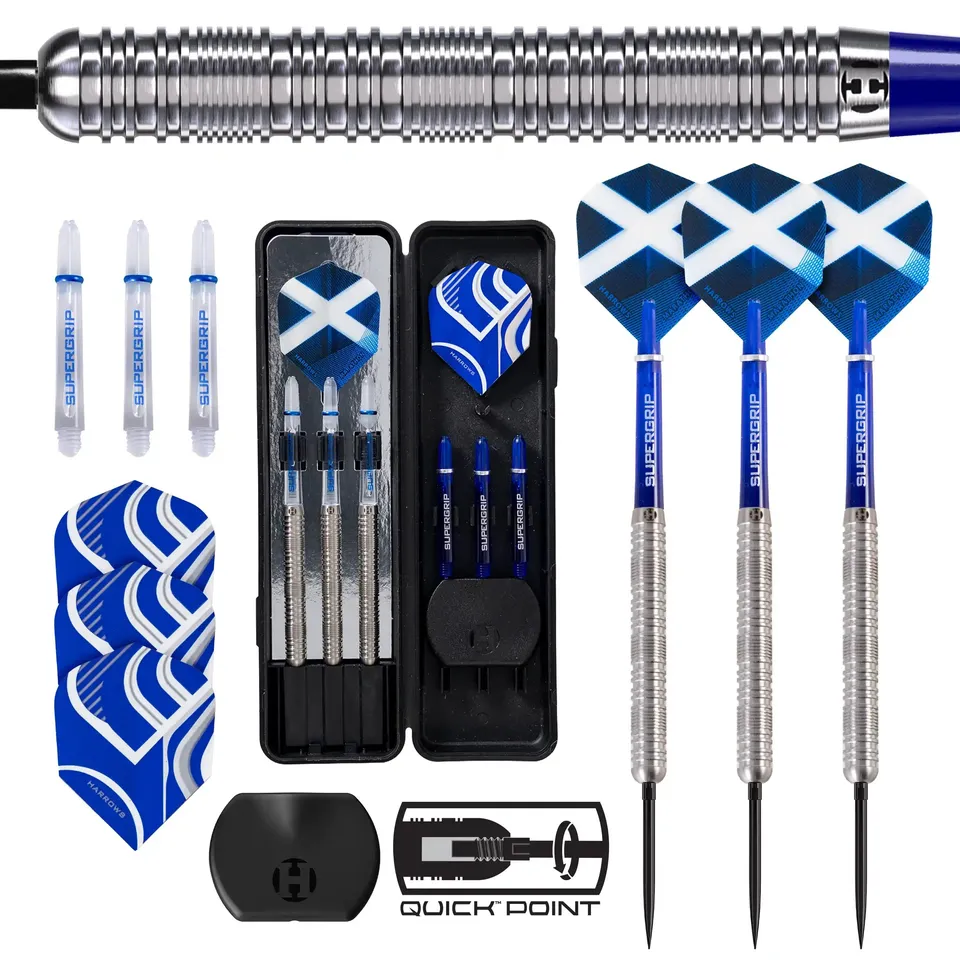 harrows-scotland-90-quick-point-fl-chettes-pointe-acier-23g-the-beautiful-game image 1