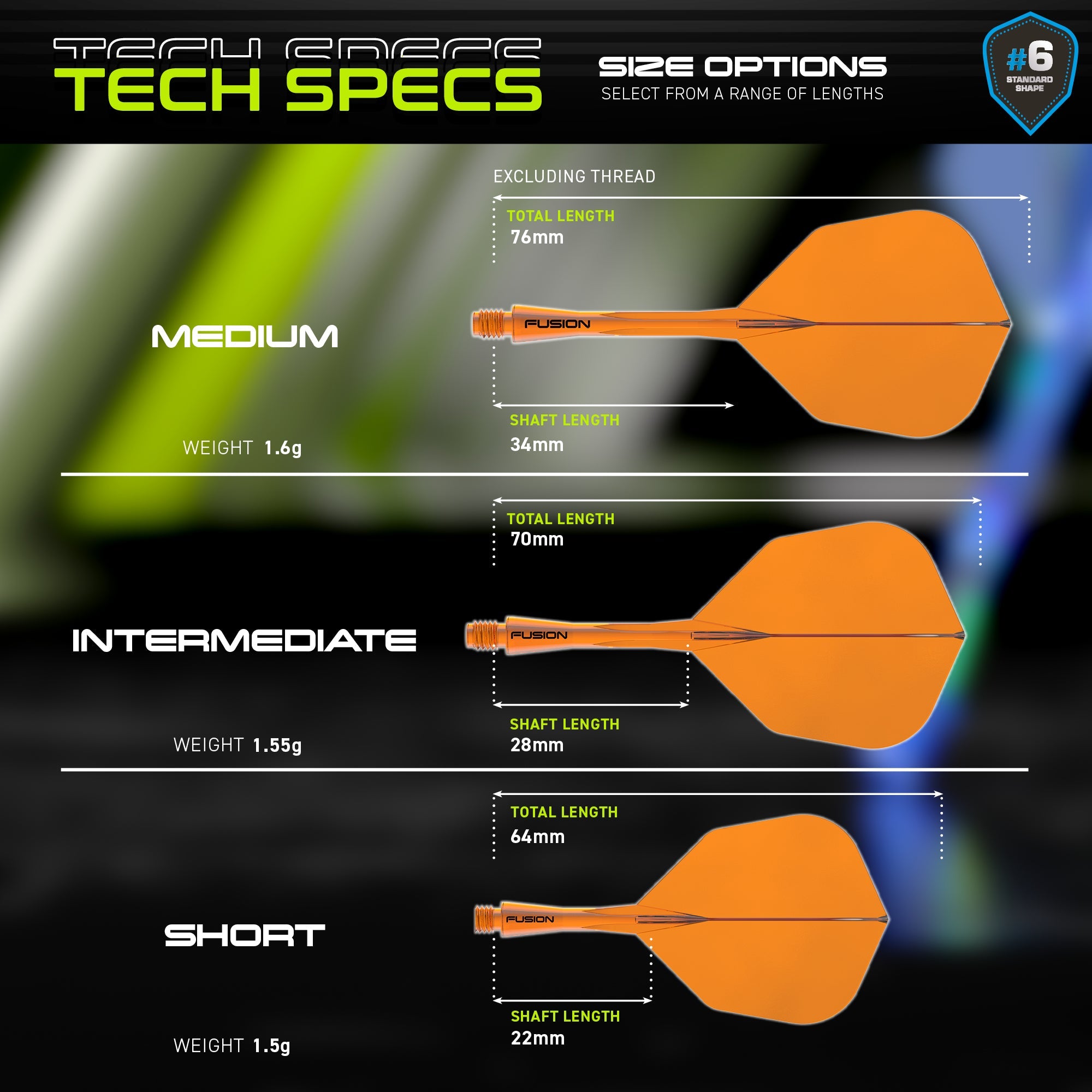winmau-fusion-integrated-flight-shaft-6-orange-transparent-short image 5