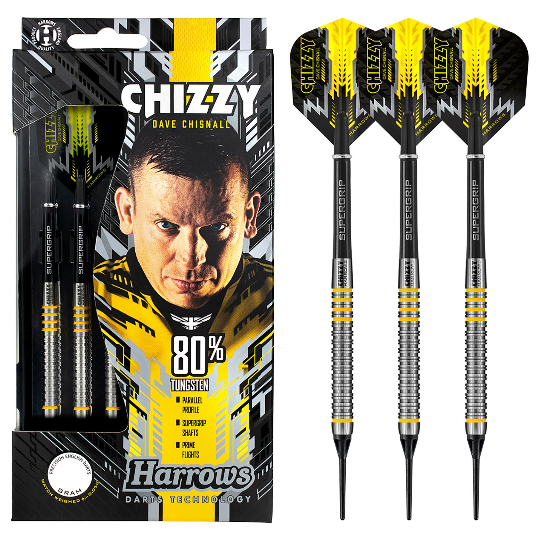harrows-chizzy-80-fl-chettes-pointe-souple-soft-tip-dave-chisnall image 1
