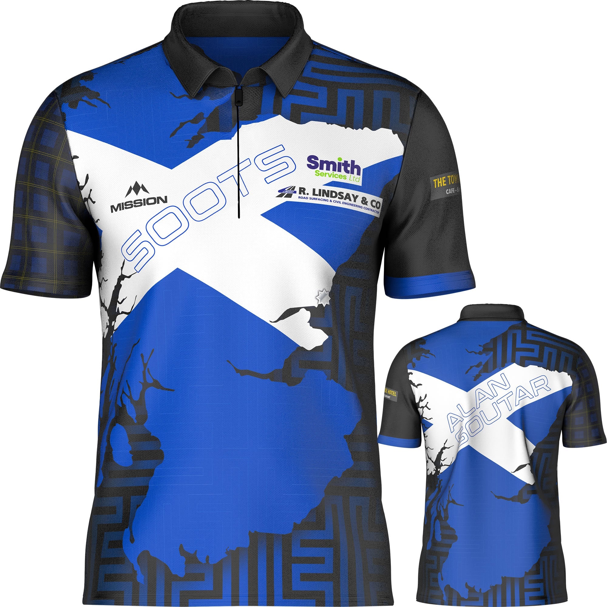 mission-darts-alan-soutar-soots-tartan-chemise-de-fl-chettes-joueur image 1