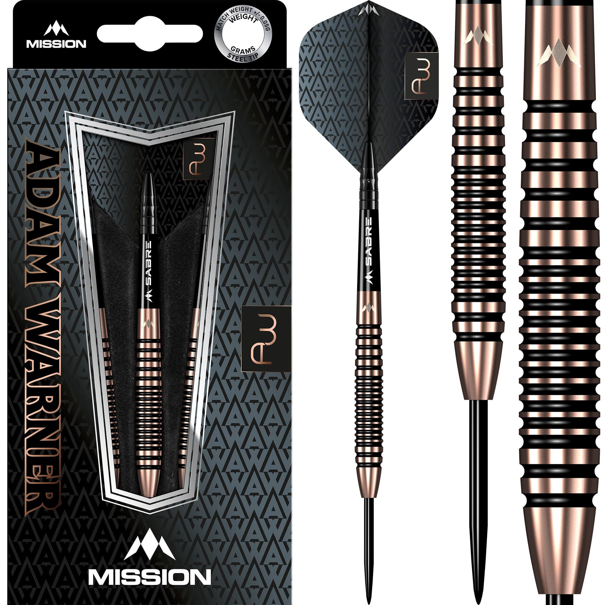 mission-adam-warner-fl-chettes-steel-tip-90-tungst-ne-bronze-titanium image 6