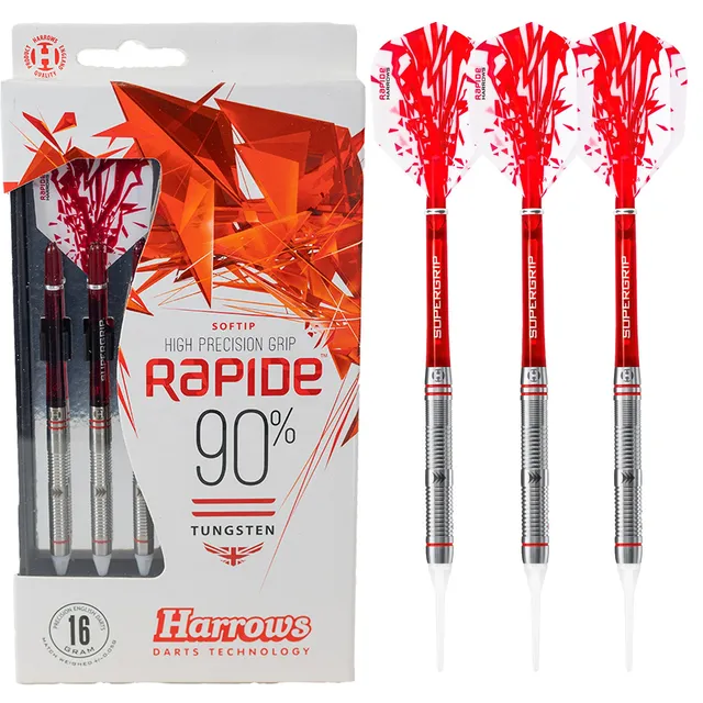 harrows-rapide-90-style-b-fl-chettes-pointe-souple-tungst-ne image 1