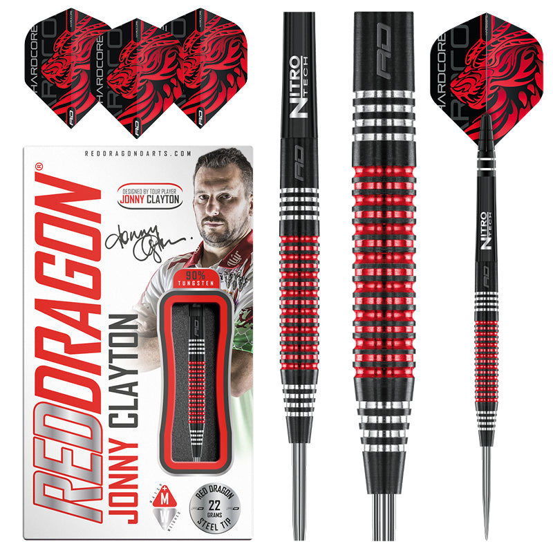 red-dragon-darts-jonny-clayton-se-fl-chettes-steeltip-sign-es image 1