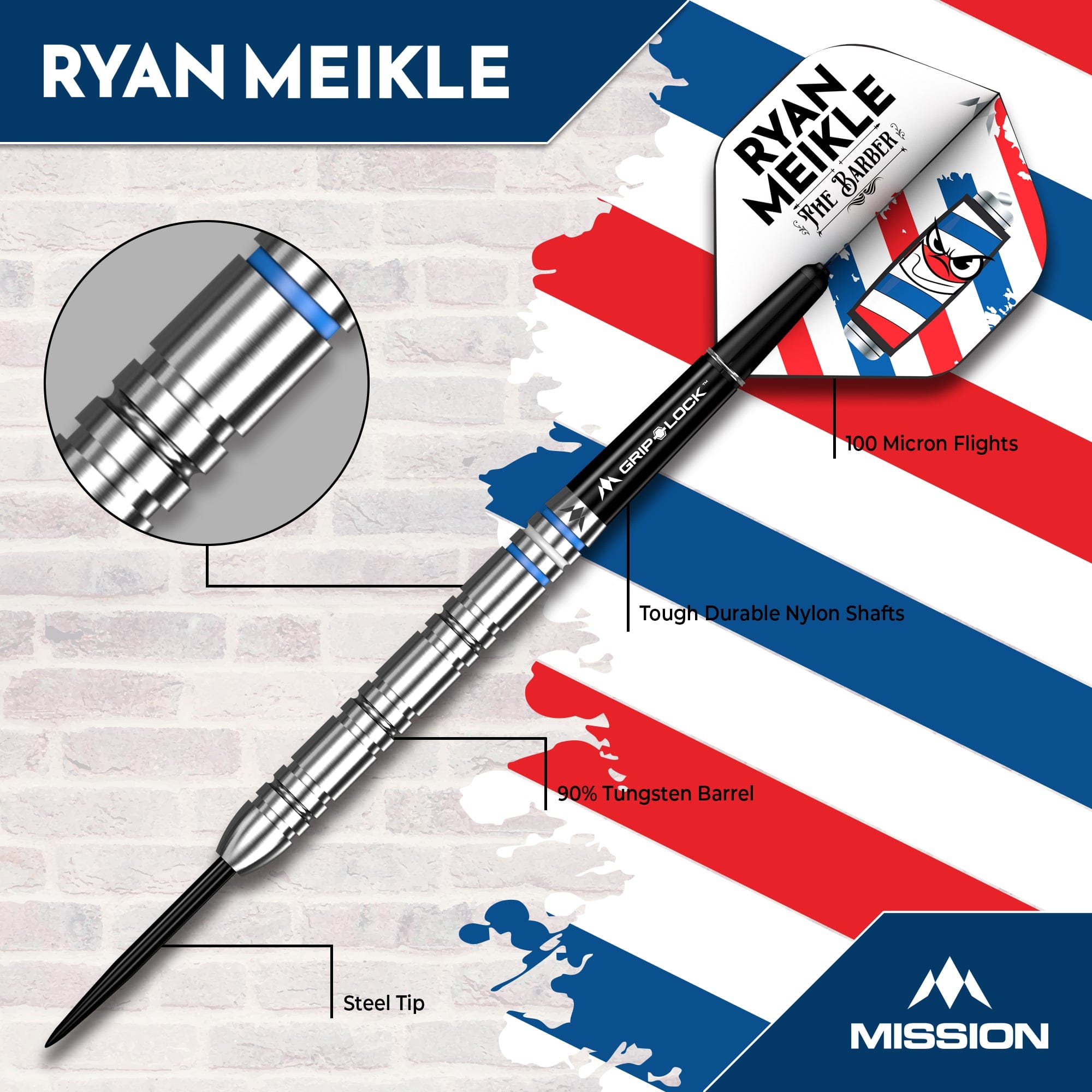 mission-darts-ryan-meikle-steel-tip-90-tungst-ne-signature-the-barber image 3