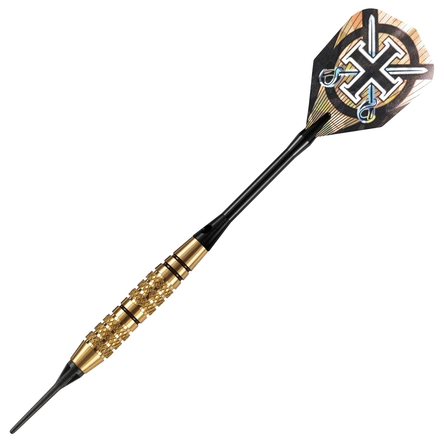 harrows-corsair-black-fl-chettes-pointe-souple-soft-tip-laiton image 5