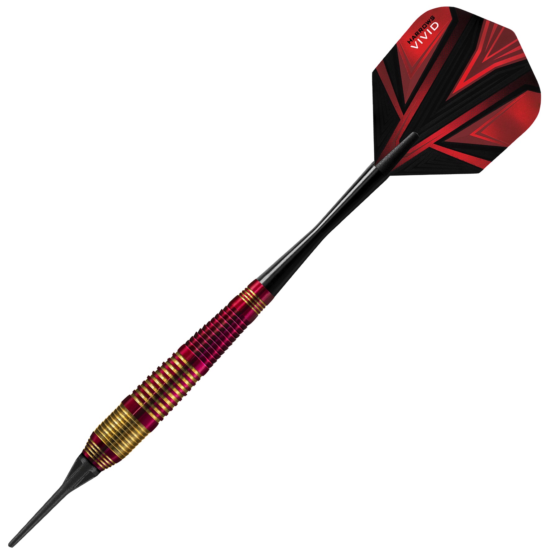 harrows-vivid-brass-rouge-soft-tip-darts-fl-chettes-laiton image 5