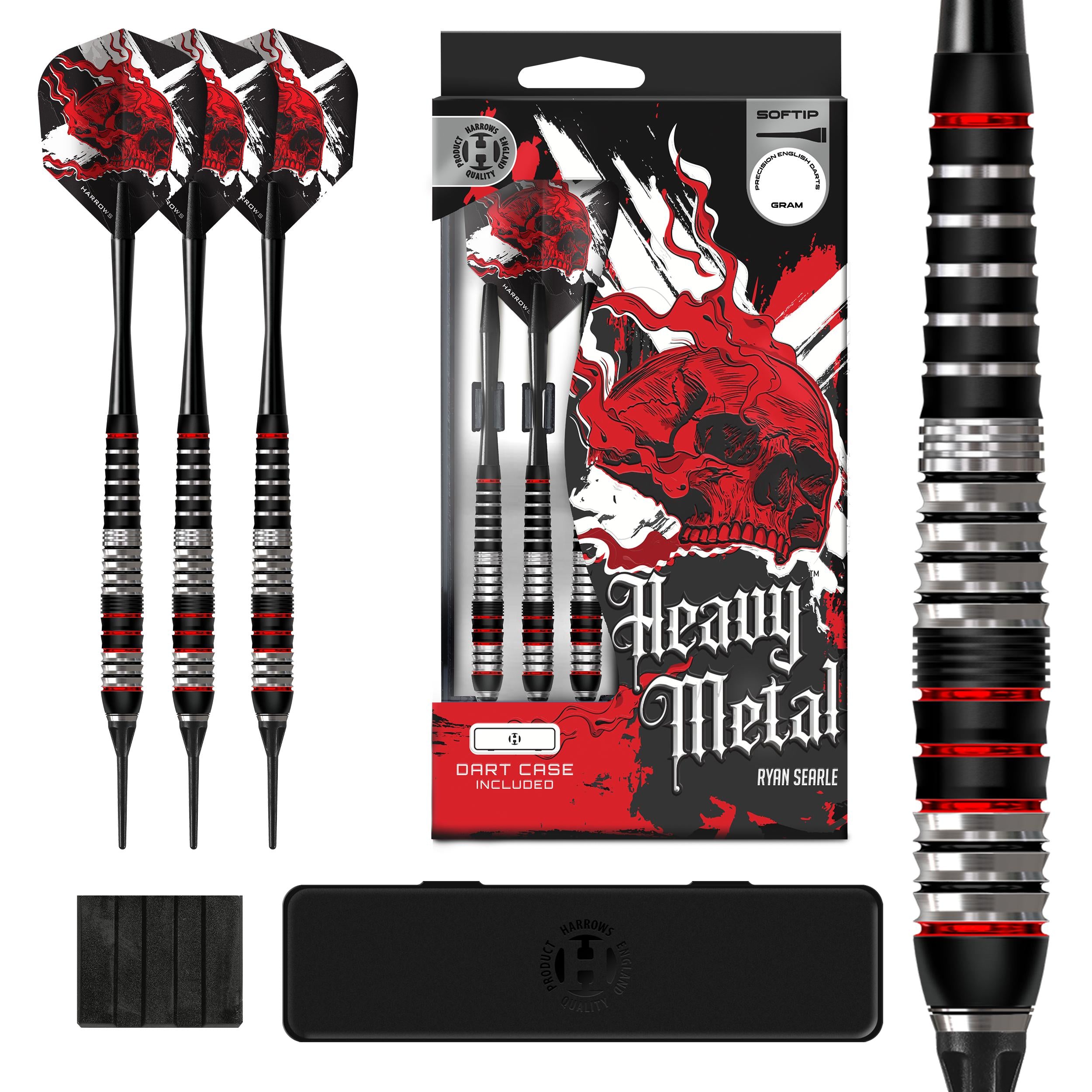 harrows-heavy-metal-ryan-searle-fl-chettes-pointe-souple-soft-tip-inox image 1