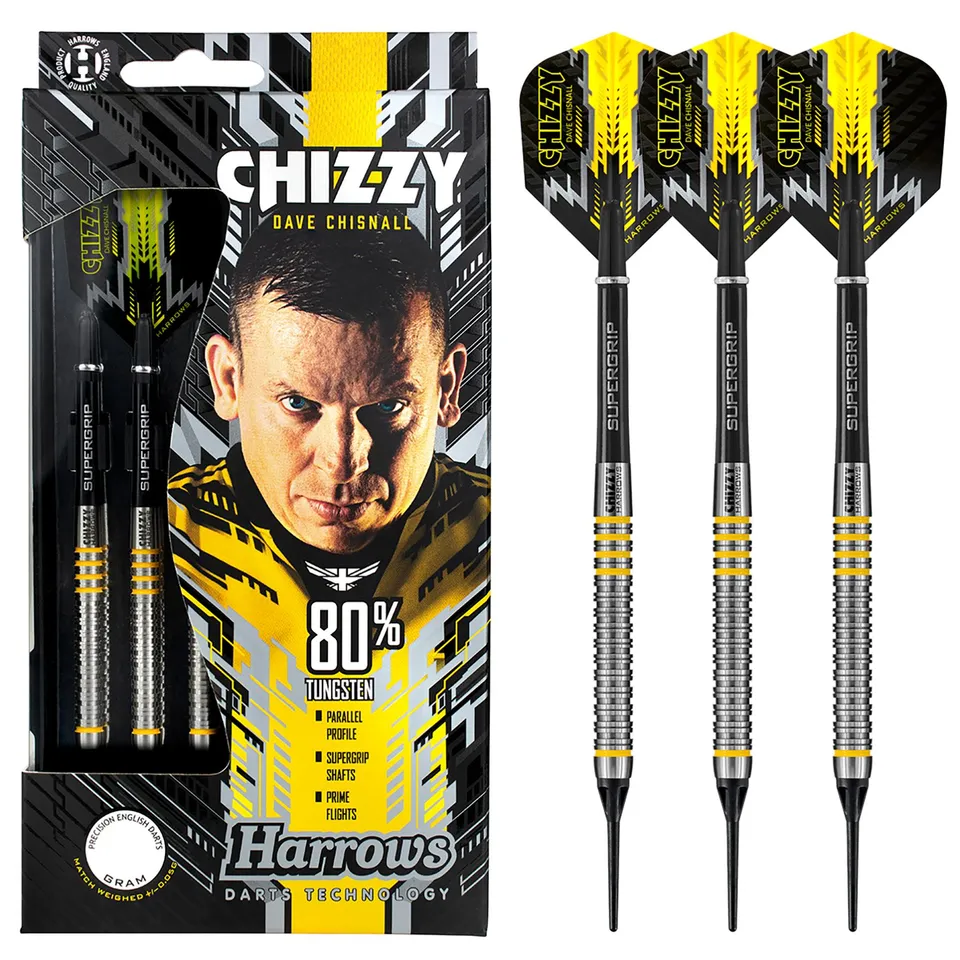 harrows-chizzy-80-fl-chettes-pointe-souple-soft-tip-dave-chisnall image 1