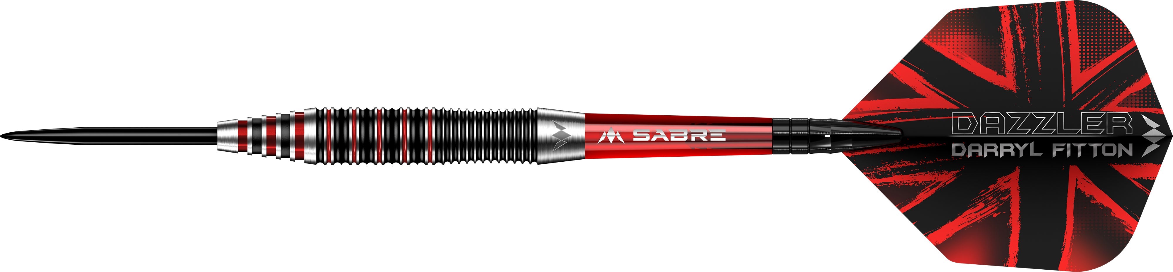 mission-darts-darryl-fitton-the-dazzler-fl-chettes-steel-tip-noir-lectro-rouge-2 image 2