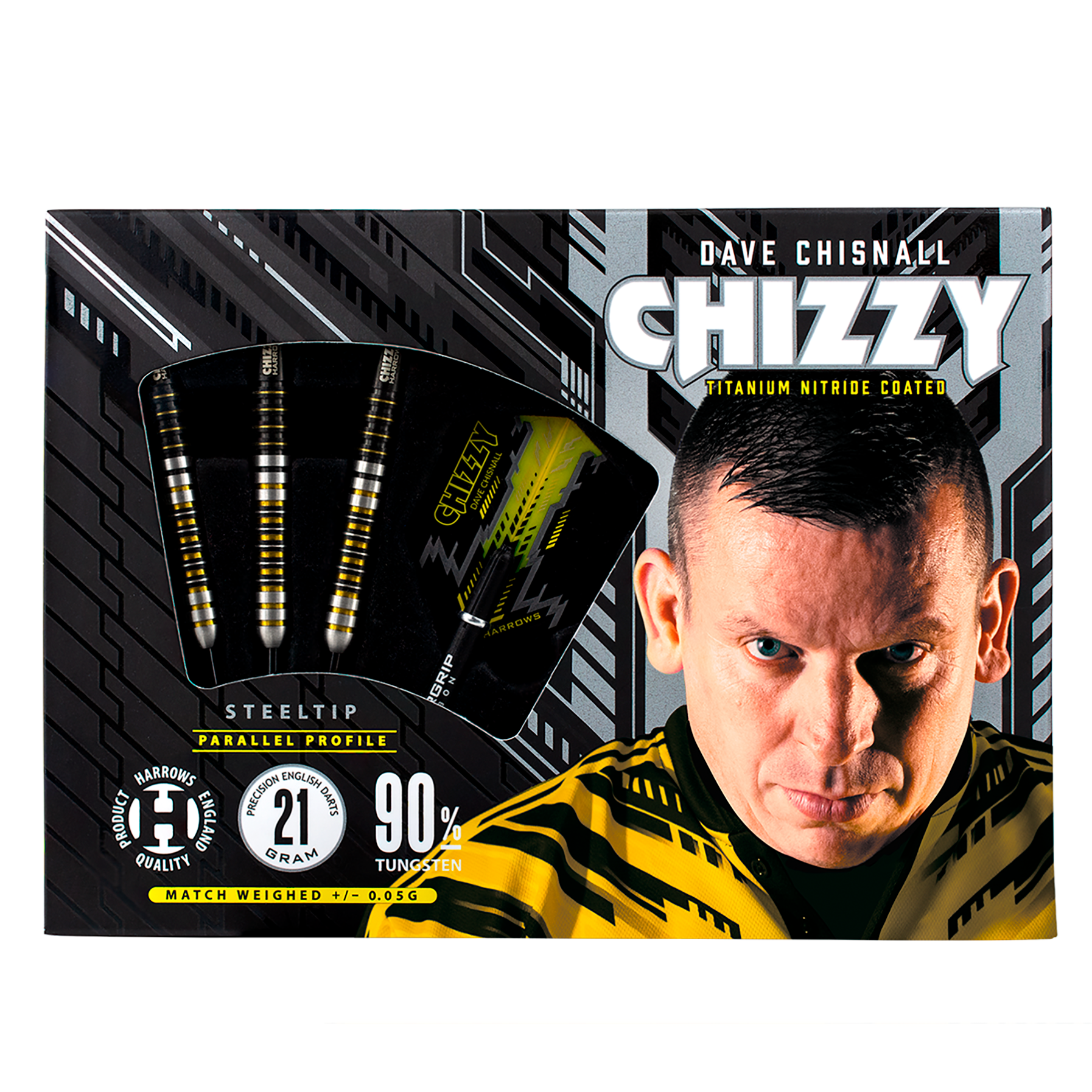 harrows-chizzy-90-fl-chettes-pointe-acier-dave-chisnall image 5