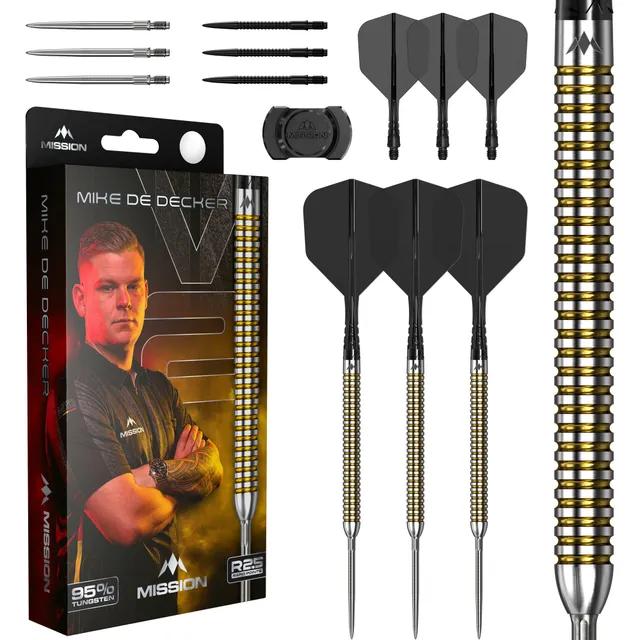 mission-darts-mike-de-decker-v2-fl-chettes-pointe-acier-95-tungst-ne image 1