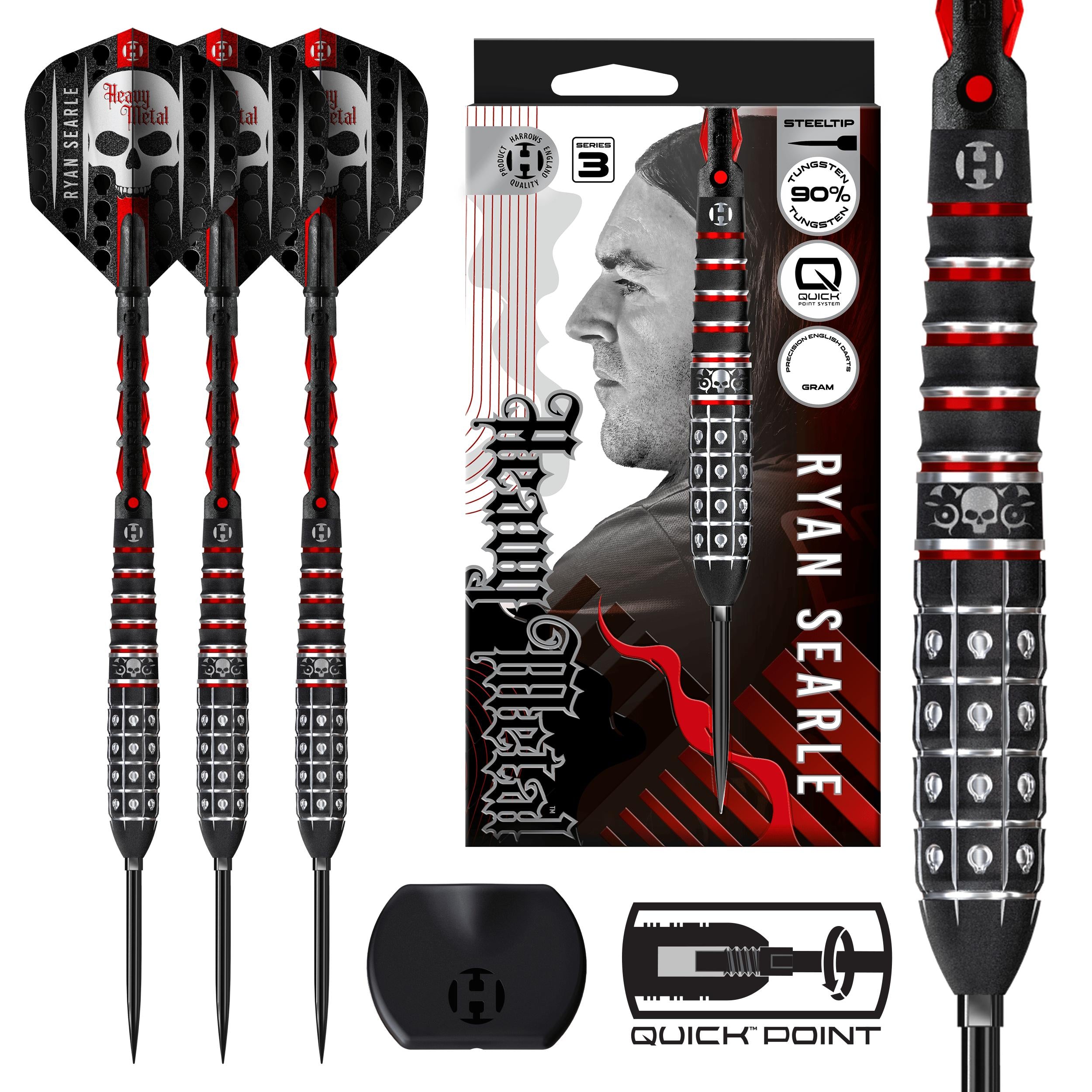 harrows-ryan-searle-series-3-90-quick-point-fl-chettes-steel-tip-pro image 1