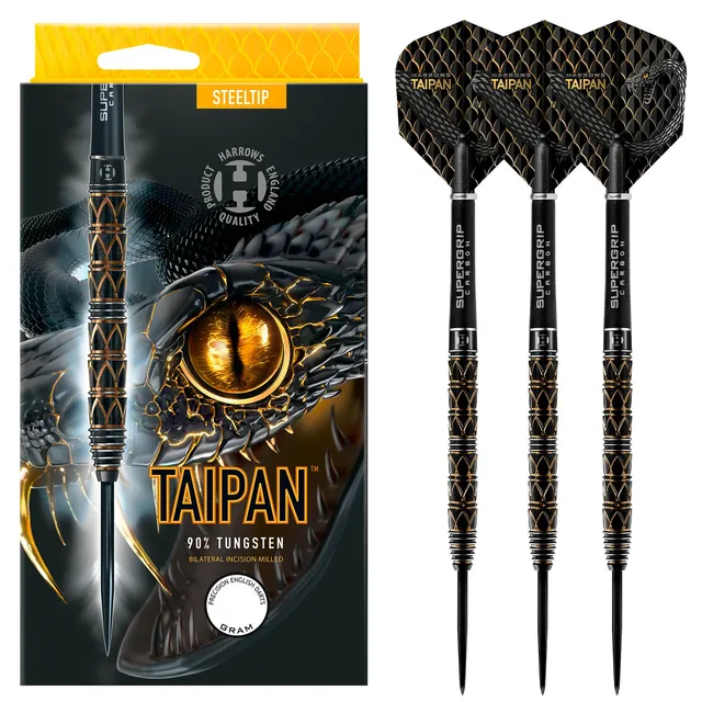 harrows-taipan-90-fl-chettes-pointe-acier-f-t-parall-le-noir-et-or image 1