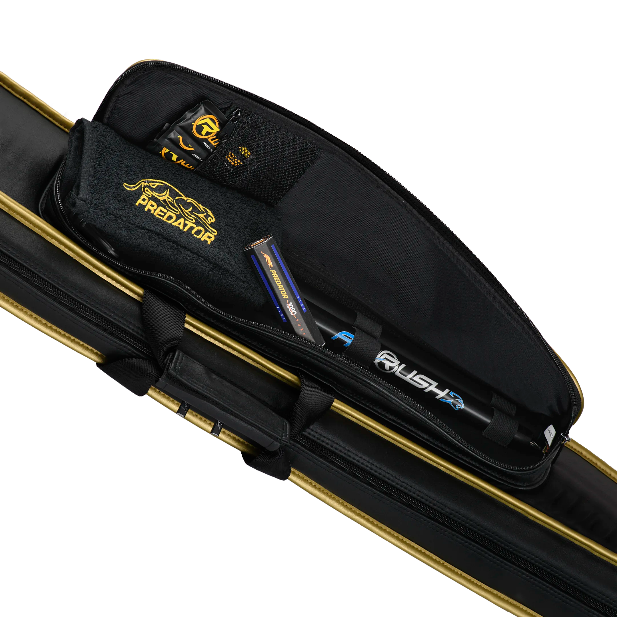 predator-roadline-tui-souple-pour-queue-de-billard-noir-or-4-f-ts-x-8-fl-ches image 2